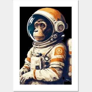 Monkey Astronaut Posters and Art